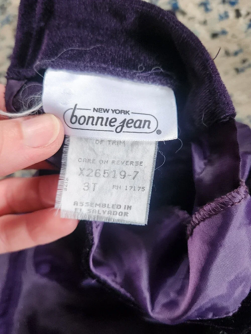 Bonnie Jean pretty purple